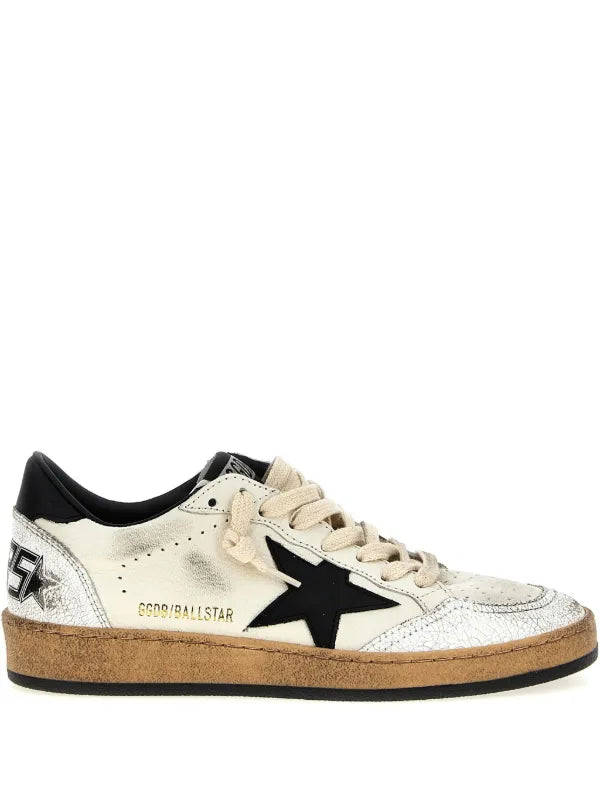 Golden Goose Ball Star In Nappa With Black Star and Black Heel Tab