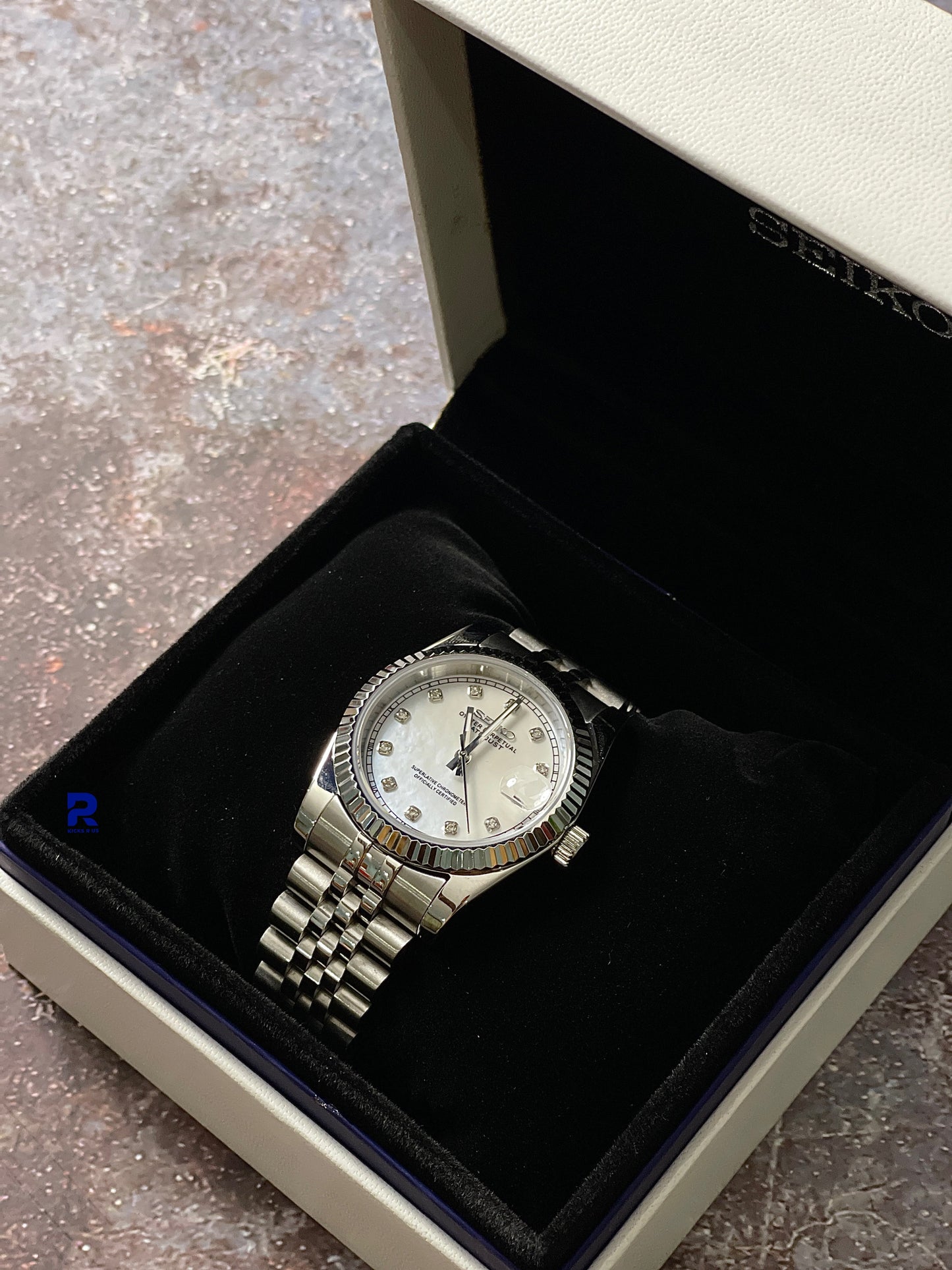Seiko Mods Datejust Mother of Pearl 36mm 'White Dial' 11 Diamonds