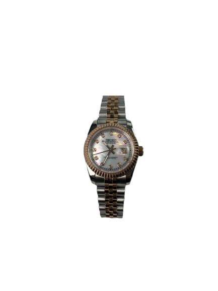 Siekomods Datejust Two-tone Rosegold Mother of Pearl Dial 11 Diamonds 31mm
