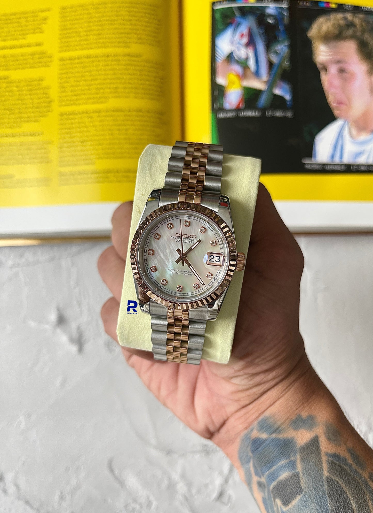 SEIKOMODS DATEJUST TWOTONE ROSEGOLD MOTHER OF PEARL