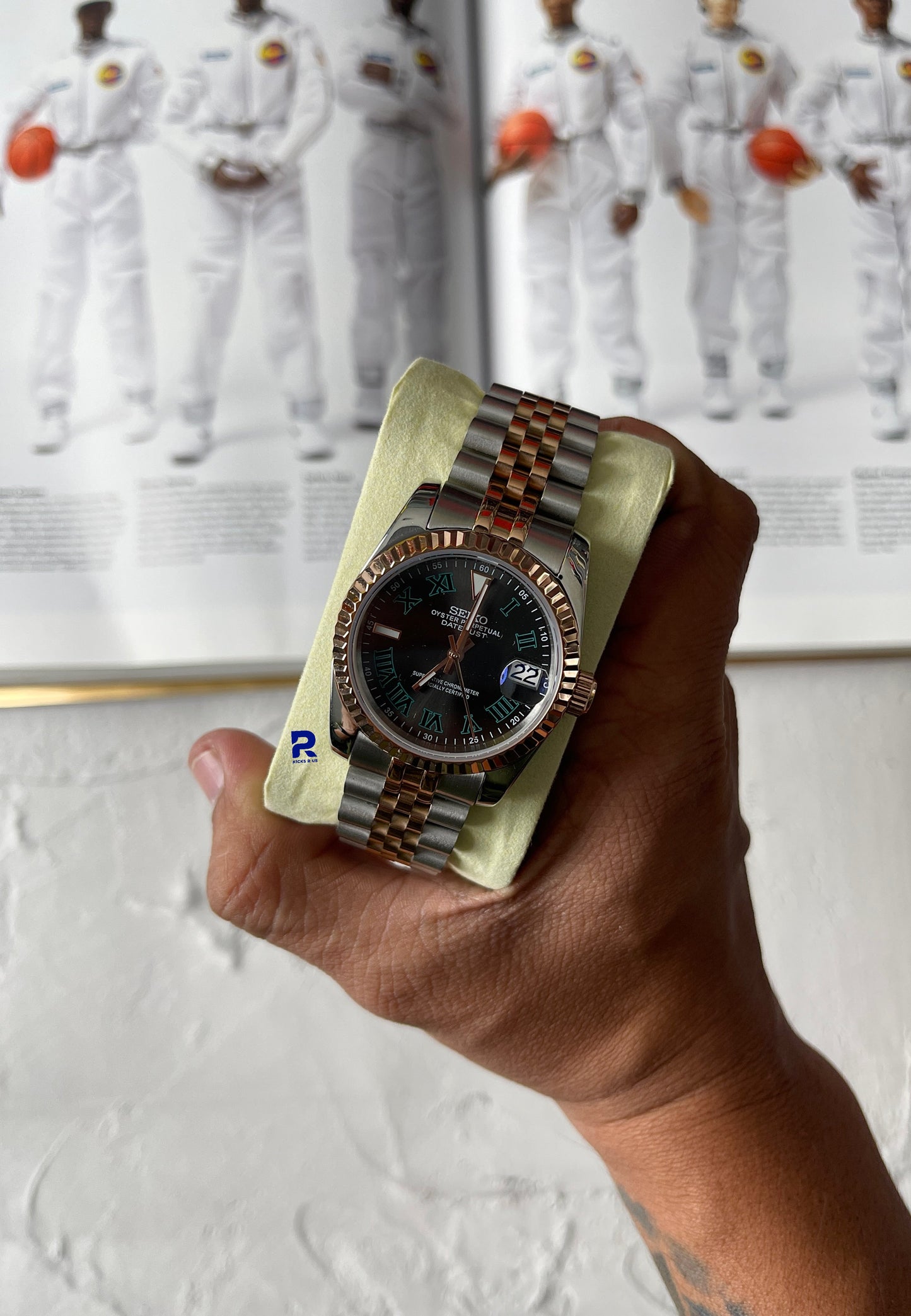 SEIKOMODS DATEJUST TWOTONE ROSEGOLD WIMBLEDON