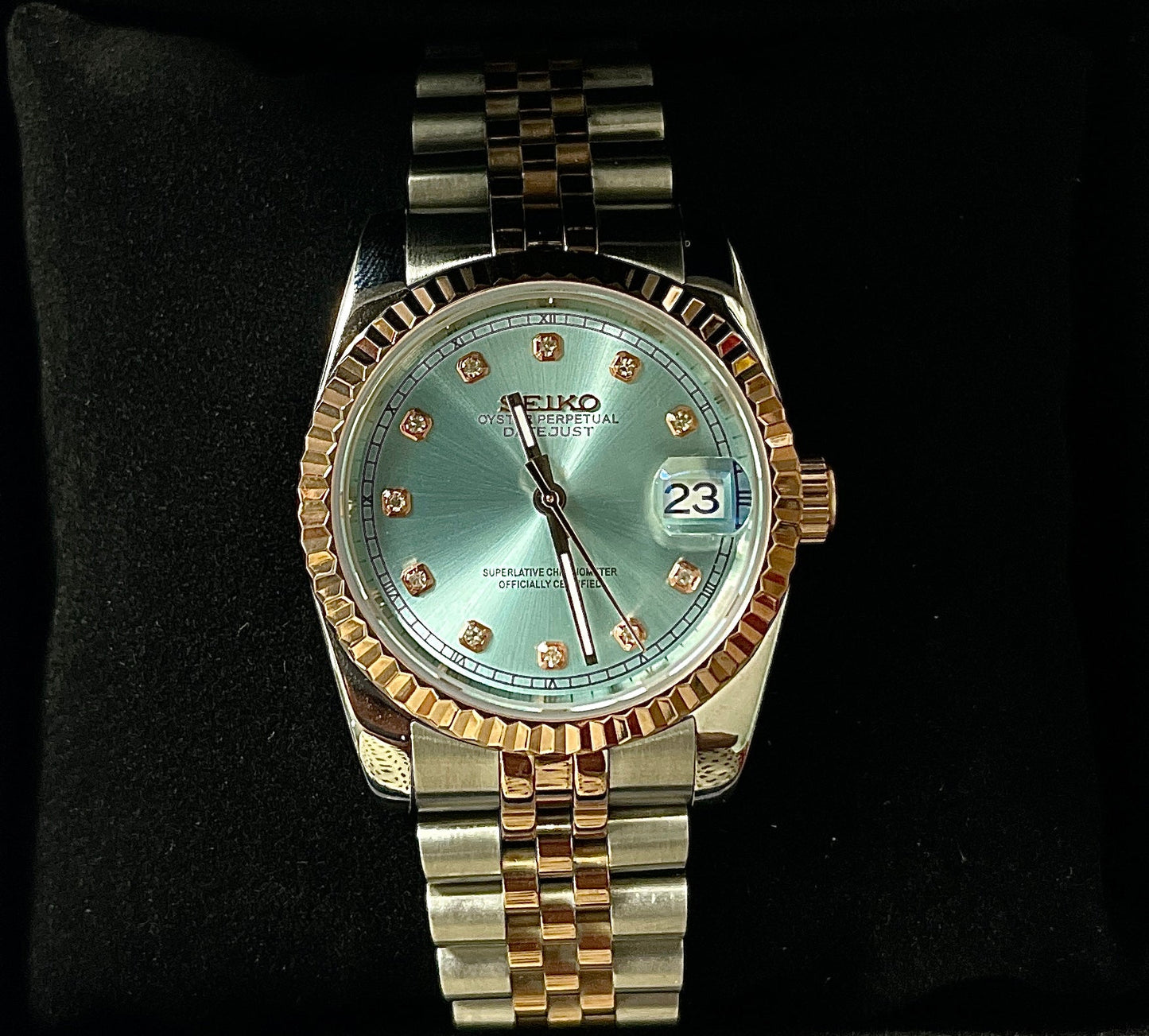 SeikoMods Twotone Ice Blue Dial