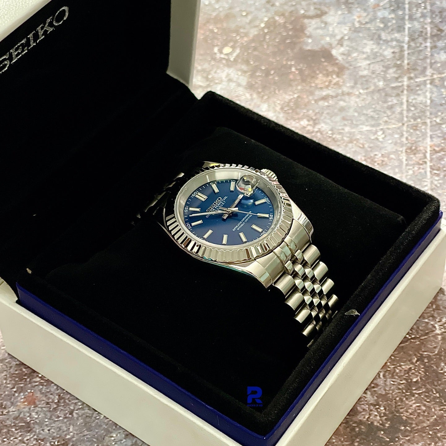 Seiko Mods Datejust 'Blue index Dial'