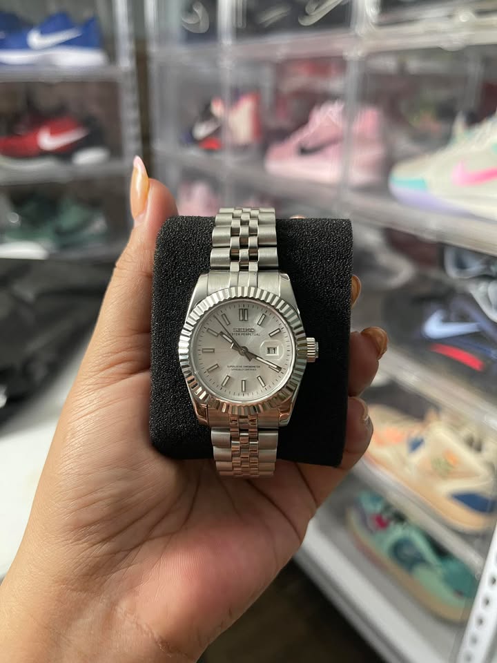 SEIKOMODS DATEJUST WHITE STICK DIAL