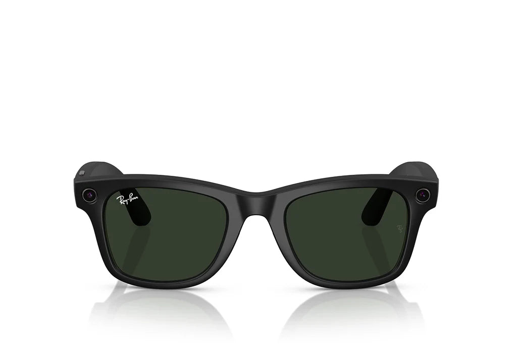 Rayban Wayfarer RW4006 Medium Shiny Black Frame Green Lens