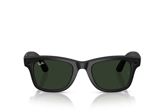 Rayban Wayfarer RW4006 Medium Shiny Black Frame Green Lens
