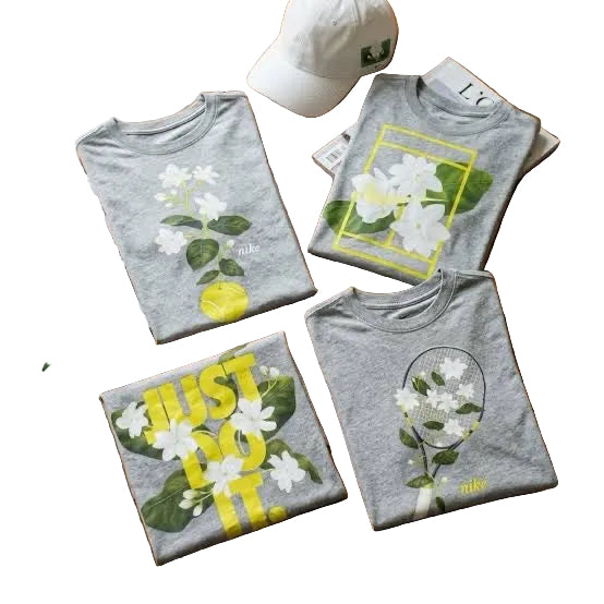 Gray Nike × Alex Eala "Full Bloom" Sampaguita Collection t-shirt