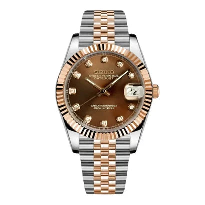 Seiko Mod Datejust - Champagne Gem 31mm