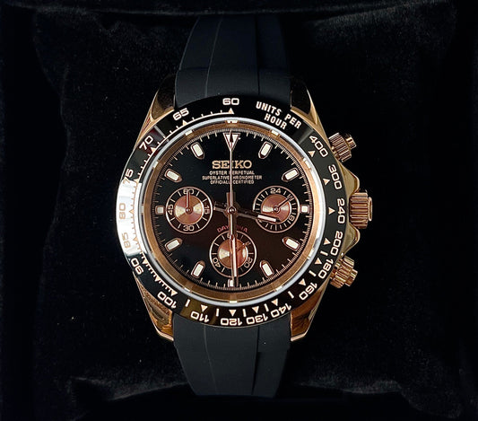 SeikoMods Cosmograph Daytona 'Everose Gold Black'