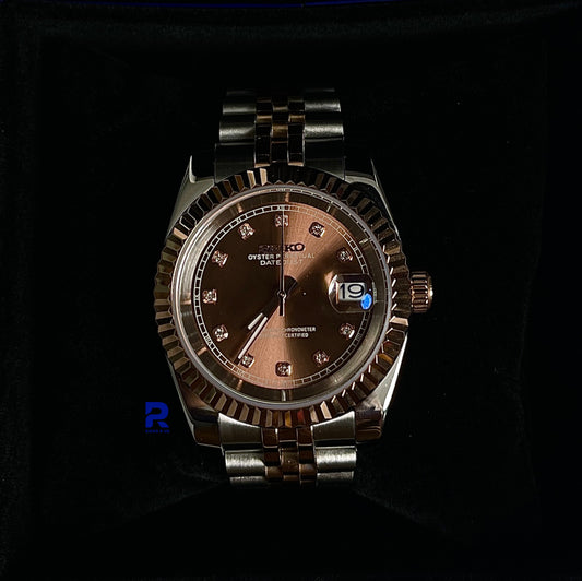 SeikoMods Datejust 'Choco Dial' 11 Diamonds