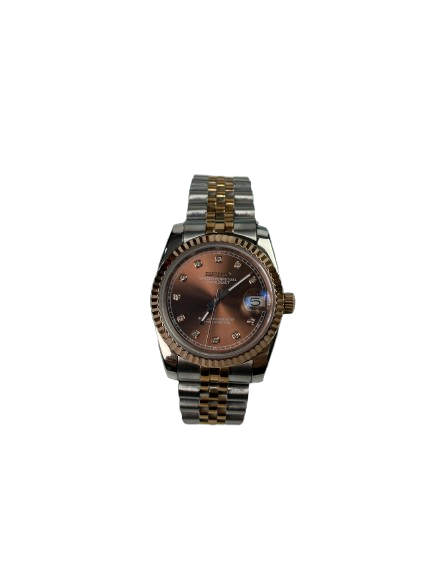 Seikomods Datejust Rosegold Two-tone Dial 11 diamonds His and Hers