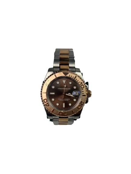 Seikomods Yacht Master Rosegold Chocolate Brown Dial 11 Diamonds 40mm