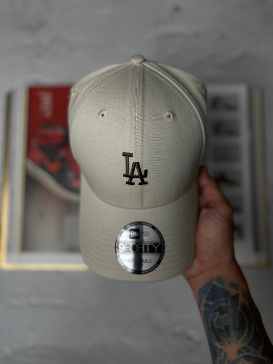 NE MLB CAP LA BROWN LOGO 9FORTY CREAM