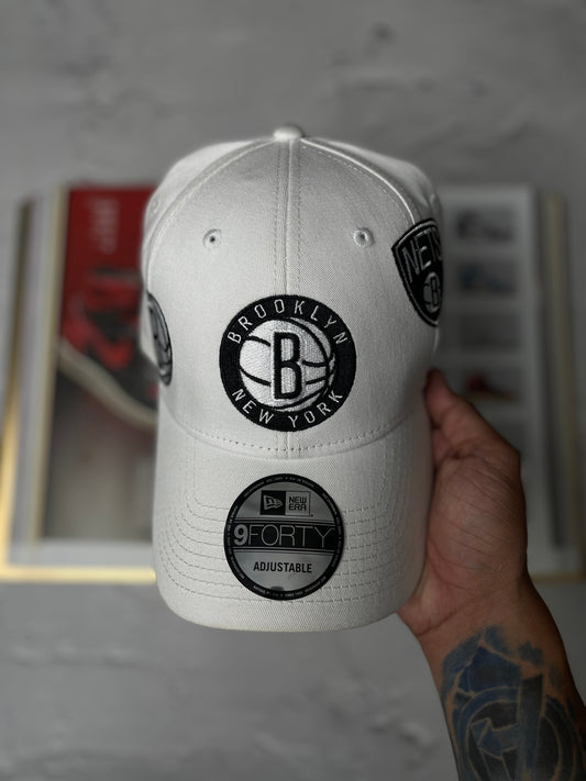 NE NBA CAP CASUAL CLASSIC BROOKLYN NEW YORK LOGO WHITE
