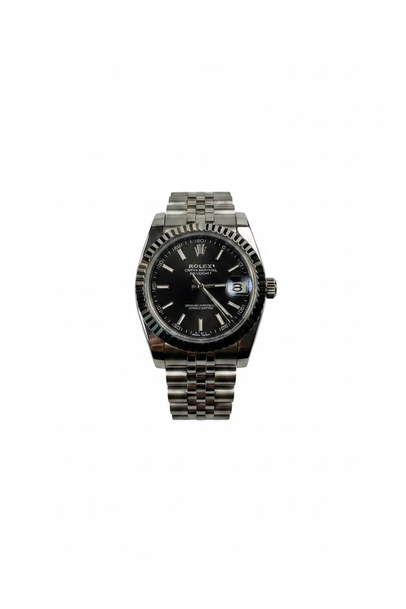 Seikomods Datejust Stainless Black Stick Dial His and Hers