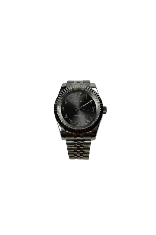 Seikomods Datejust Black Dial Arabic Numerals 36mm