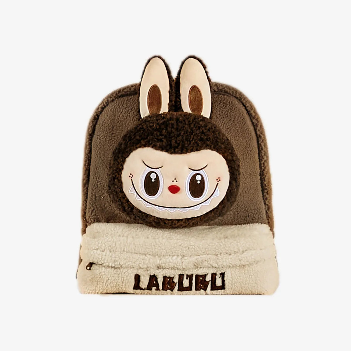Pop Mart Labubu Bags Classic Bag Series-LABUBU Berber Fleece Backpack (Brown)