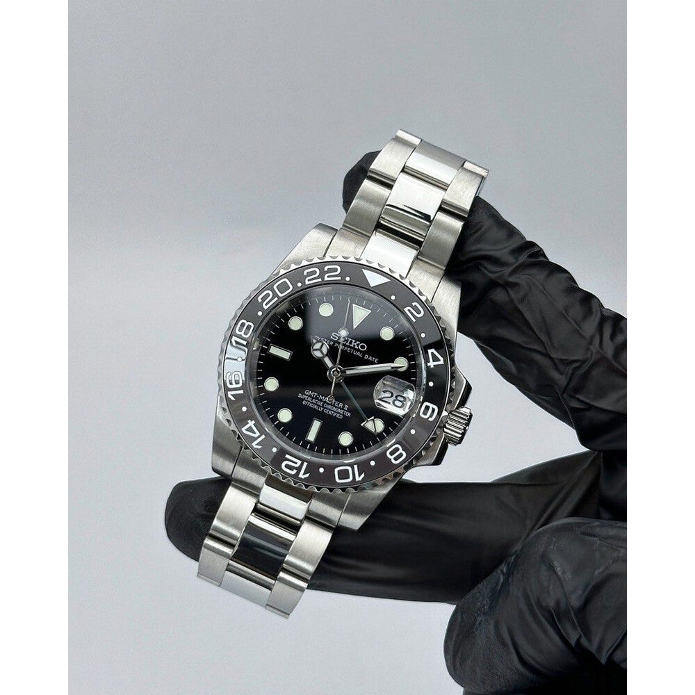 Seiko Mods GMT Master II ' Bruce Wayne' Oyster Perpertual
