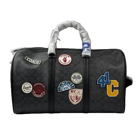Coach Venturer 45 Bag in Signature Canvas with Patches (Gunmetal Charcoal Multi, Style #CY829)
