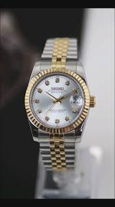 SEIKOMODS' DATEJUST TWOTONE YELLOW GOLD WHITE DIAL 11 DIAMONDS
