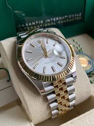SEIKMODS DATEJUST TWOTONE YELLOW GOLD WHITE STICK DIAL