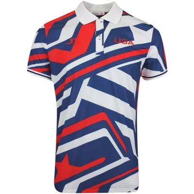 J.Lindeberg Golf Shirt - Alois Print - US Golf