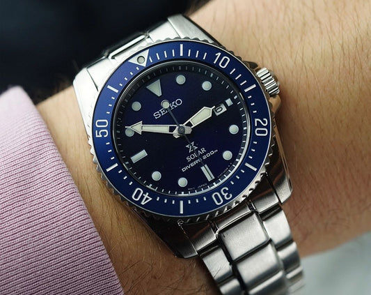 Seiko Prospex SMURF Diver's Solar Stainless Steel